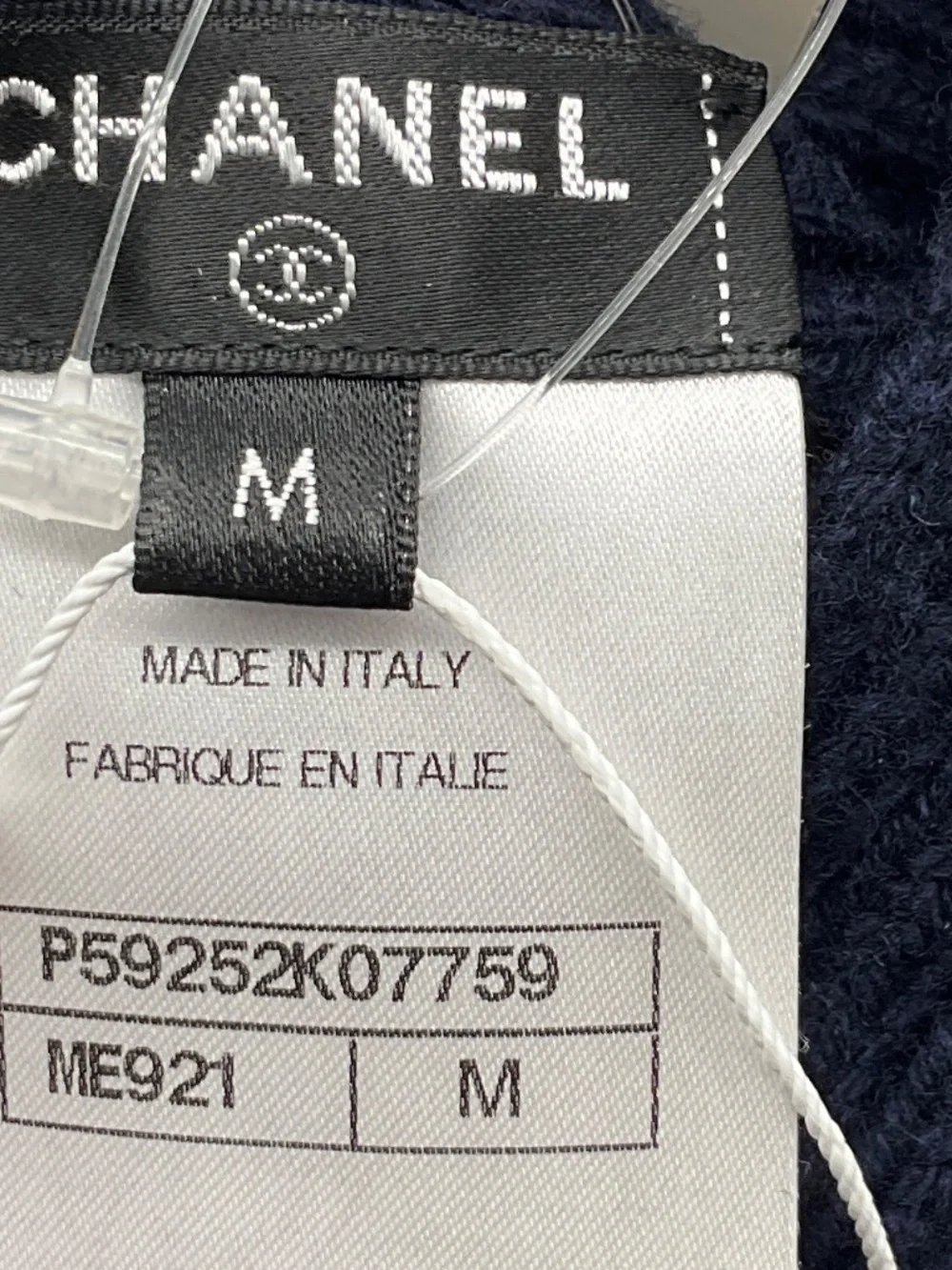 CHANEL navy ecru